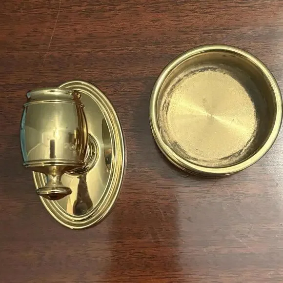 Ralph Lauren Home Brass Wall‎ Mounted Cup Holders Engraved RALPH LAUREN - Picture 2 of 15